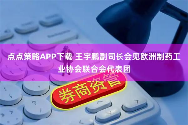 点点策略APP下载 王宇鹏副司长会见欧洲制药工业协会联合会代表团