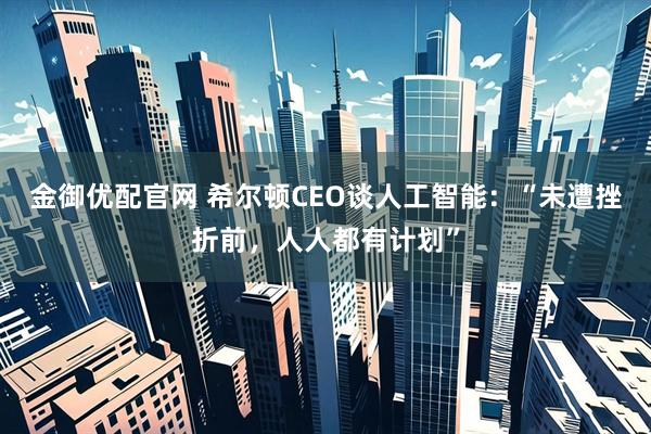 金御优配官网 希尔顿CEO谈人工智能：“未遭挫折前，人人都有计划”